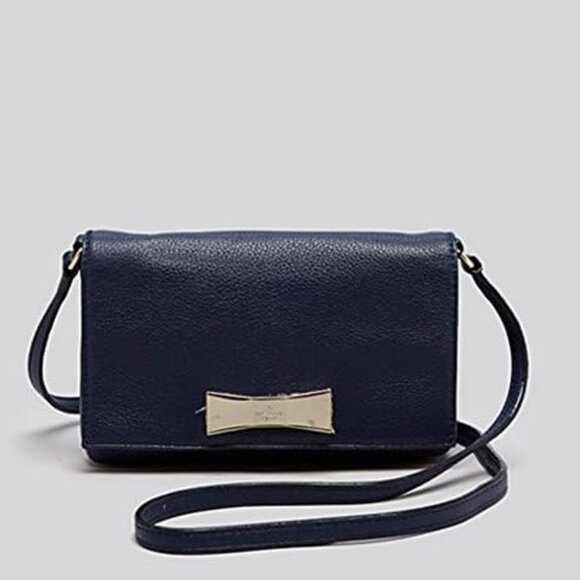 Kate Spade NY Maple Street Lanett Bow Small Leather Crossbody - Picture 1 of 14